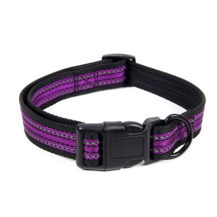 Attractive price new type purple adjustable pet collar for dog with buckle