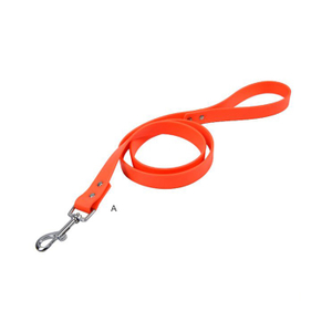 Fashion orange pu leather hands free dog training leash