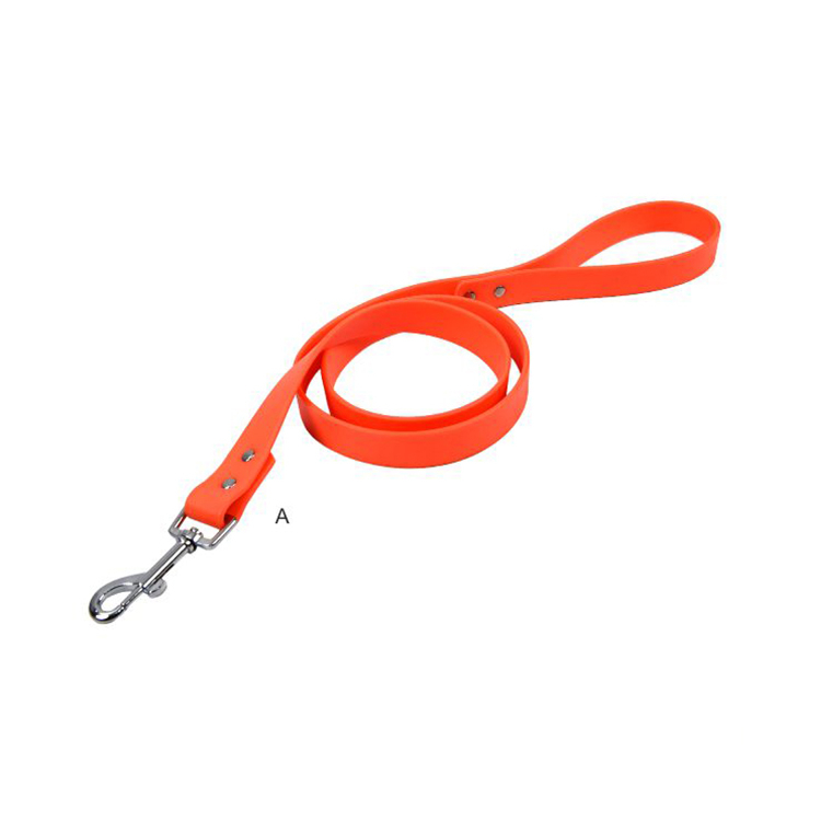 Fashion orange pu leather hands free dog training leash