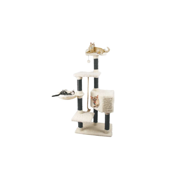 Petstar OEM Available Pet White Scratching Post Luxury Cat Tree Tower