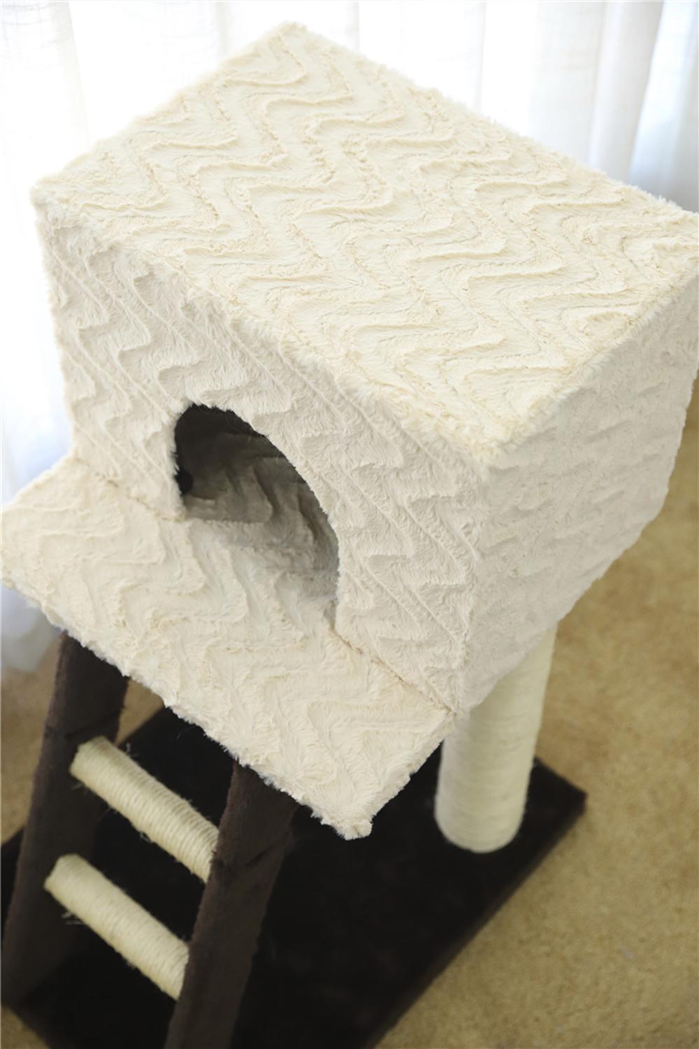 Professional Leading Manufacturer Luxurious Fur Pet Condo Cat Tree