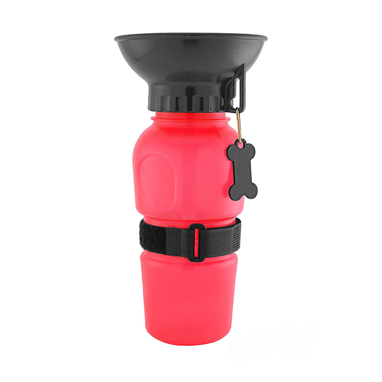 PP 7 Colors Fashion Outdoor Dog Pet Water Bottle, Convenient Public East to Carry Dog Water Bowl