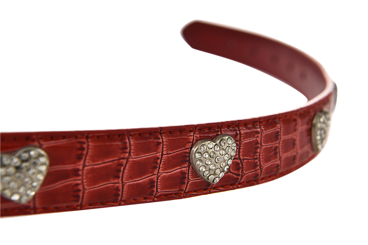 Super Quality Pu Red Custom Luxury Dog Collar