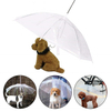 Portable Transparent Keep Dry Small Pet Cat Dog Umbrella, Sturdy Easy Carry Outdoor Gear Tool Dog Leash