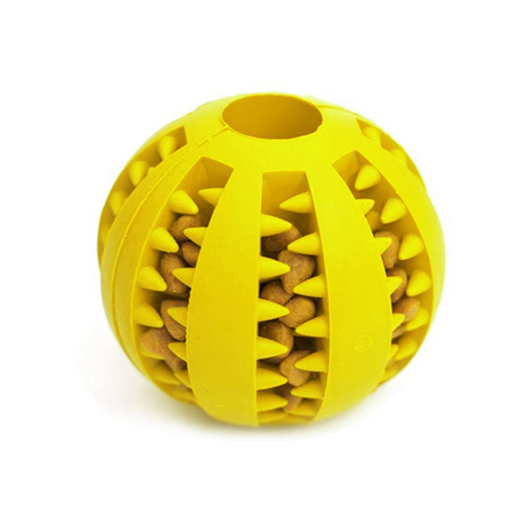 Interactive IQ Training Entertainment Dog Chew Ball, Bite-resistant Teeth Grinding Feeding Toy Rubber Dog Ball