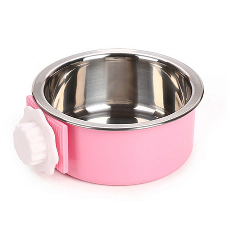 Stainless Steel Removable Hanging Pet Food Bowl, Durable Hanging Food Feeder Dog Water Bowl