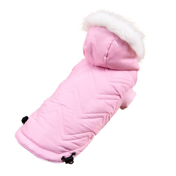 Windproof Apparel Winter Pet Padded Thickening Soft Dog Hoodie Coat for Dogs Boy