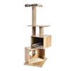 Multi-levels Durable Wooden House Toys Cat Scratching Tree