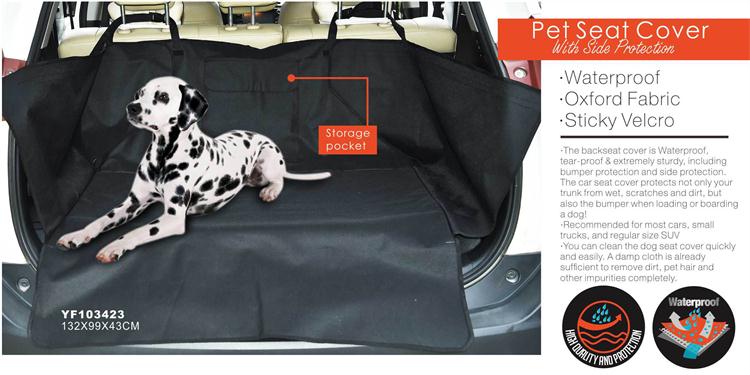 Manufacturer Wholesale Luxury Waterproof Black Dog Pet Car Seat Cover For Backseat