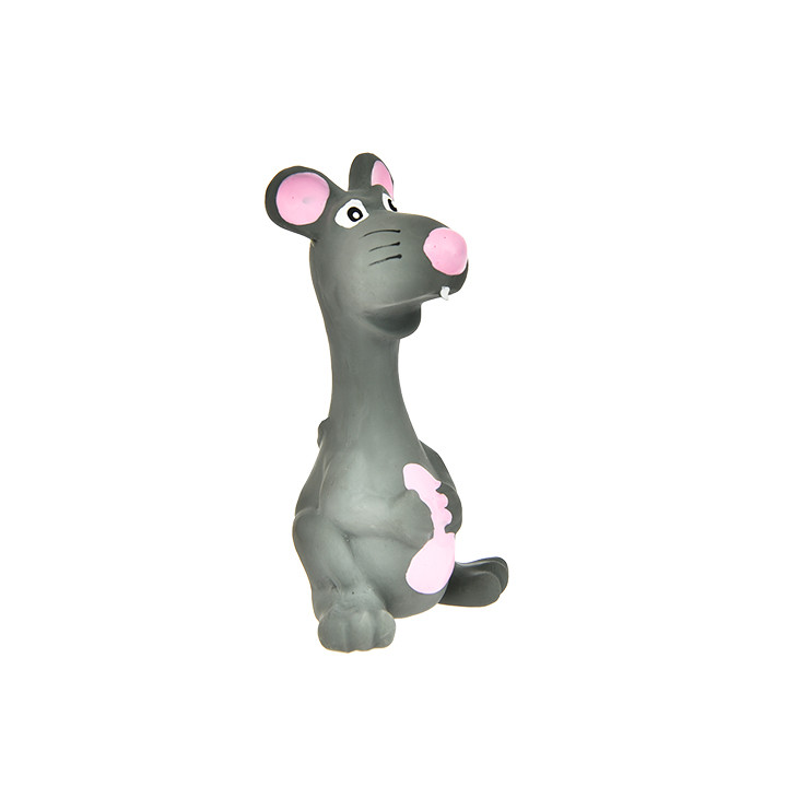 Gray Lovely Security Interesting Latex Mouse Squawking Non Toxic Chew Dog Toy