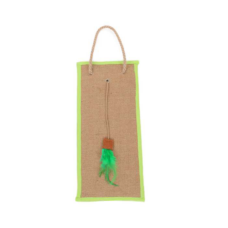 Wall Door Interactive Cat Toy Scratch Board With Feather
