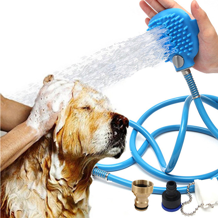 Portable Pet Grooming Bathing Tool Adjustable Pet Dog Shower With Bath Brush