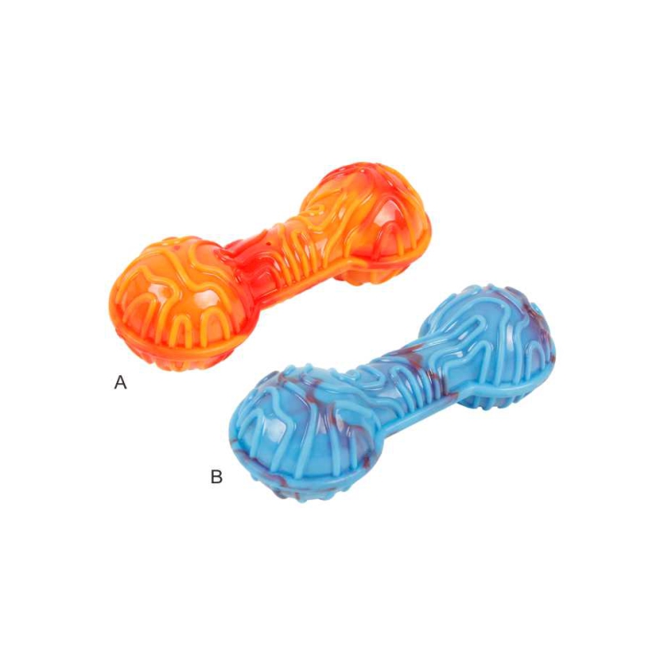 Popular Barbell Shape Non-Toxic TRP Dog Toy With Grinding Teeth