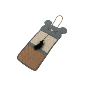Mouse Shaped Washable Durable Linen Cat Scratcher with Organic Catnip