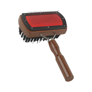 Wooden Handle Pet Grooming Brush for Dog Hair Removable Pet Hair Brush 2 Sides Using