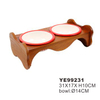 Wholesale Ceramics Wood Pet Dog Food Feeding Bowl