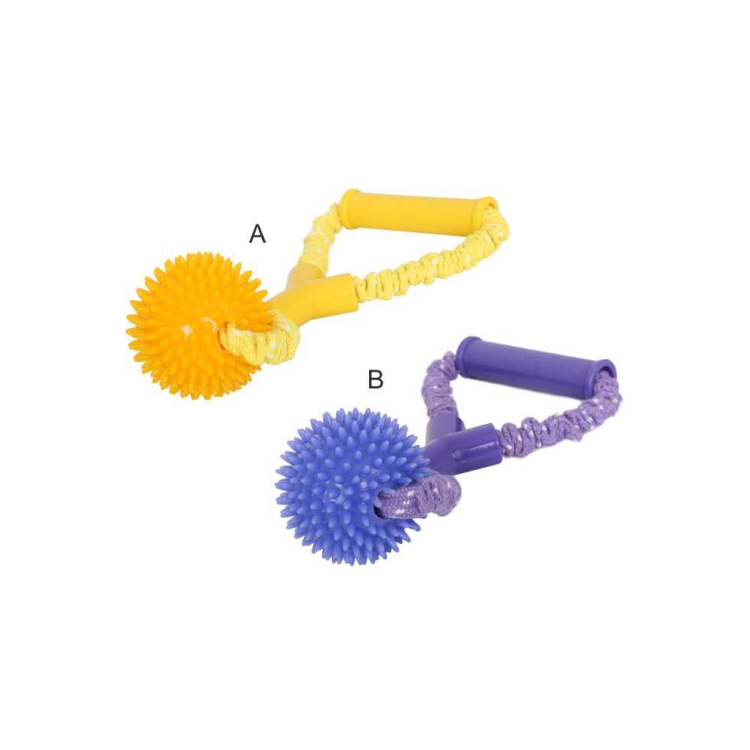 Multicolor Cheap Durable TPR Pet Dog Rope Toys With TPR Ball Wholesale