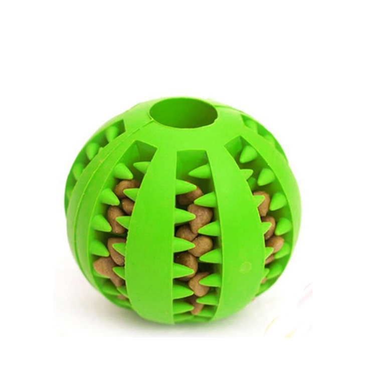 Interactive IQ Training Entertainment Dog Chew Ball, Bite-resistant Teeth Grinding Feeding Toy Rubber Dog Ball