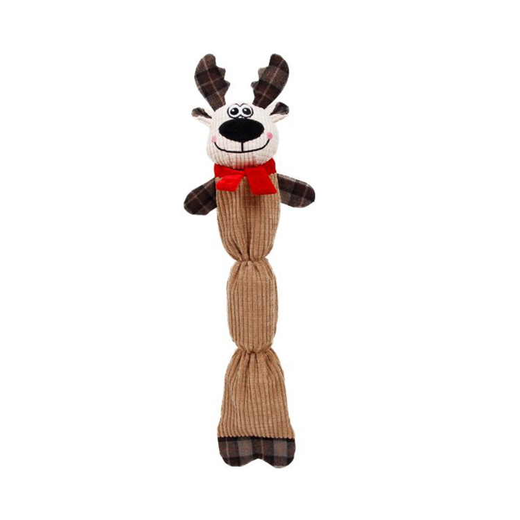 Deer Shape Pp Cotton Christmas Plush Pet Dog Toys