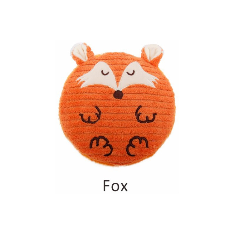 Soft Orange Cartoon Fox Squeaky Vinyl Pet Dog Toy