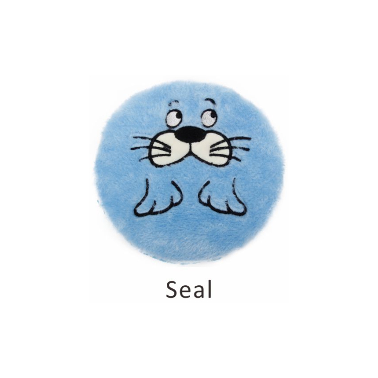 Wholesale facial design blue seals pet dog plush toy