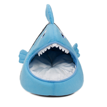 Petstar Washable Fish Pet House Cave Bed With Removable Cushion And Waterproof Bottom