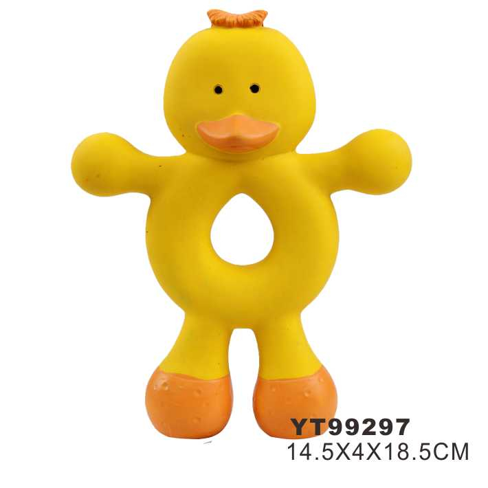 Durable Duck Animal Shape Soft Squeak Latex Puppy Dog Play Toy