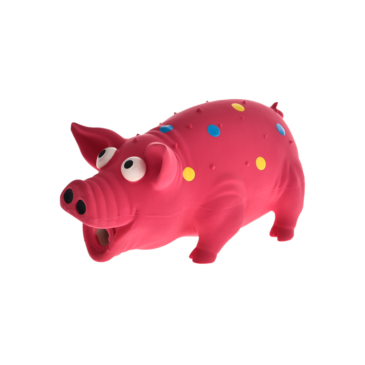 Pig Shaped Real Sound Non Toxic Safety Durable Latex Squeak Pet Toys