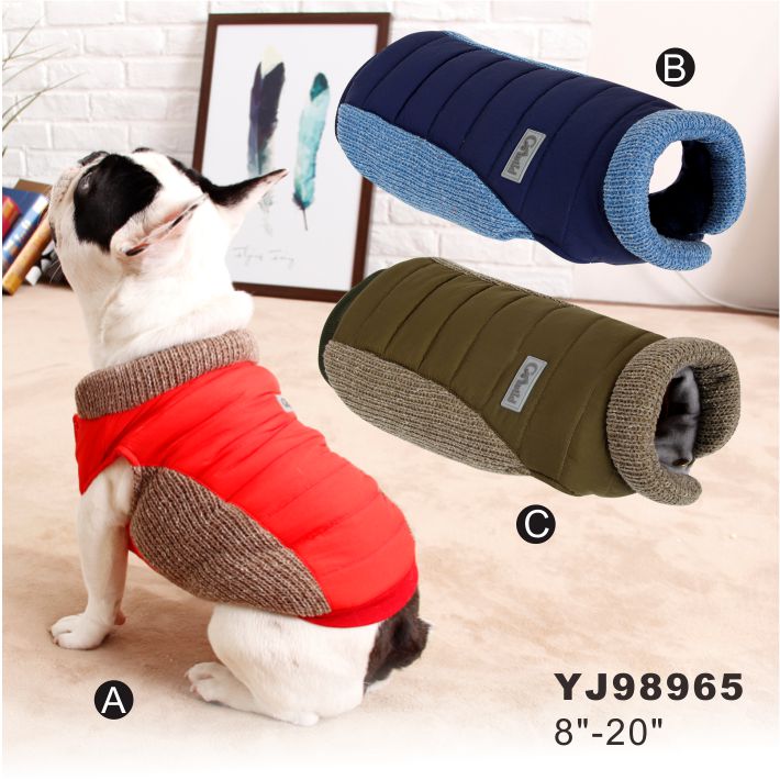 Windproof Reversible Warm Dog Coat for Small Medium Dogs in Winter