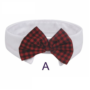 Cute Checkered Bowknot Pet Puppy Dog Bowtie