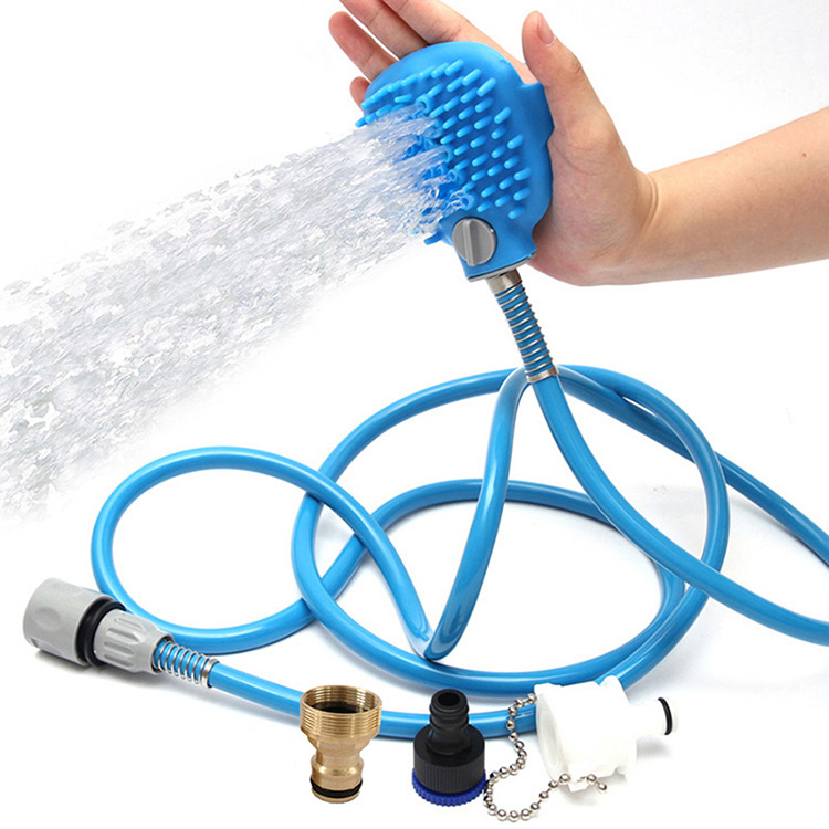 Portable Pet Grooming Bathing Tool Adjustable Pet Dog Shower With Bath Brush