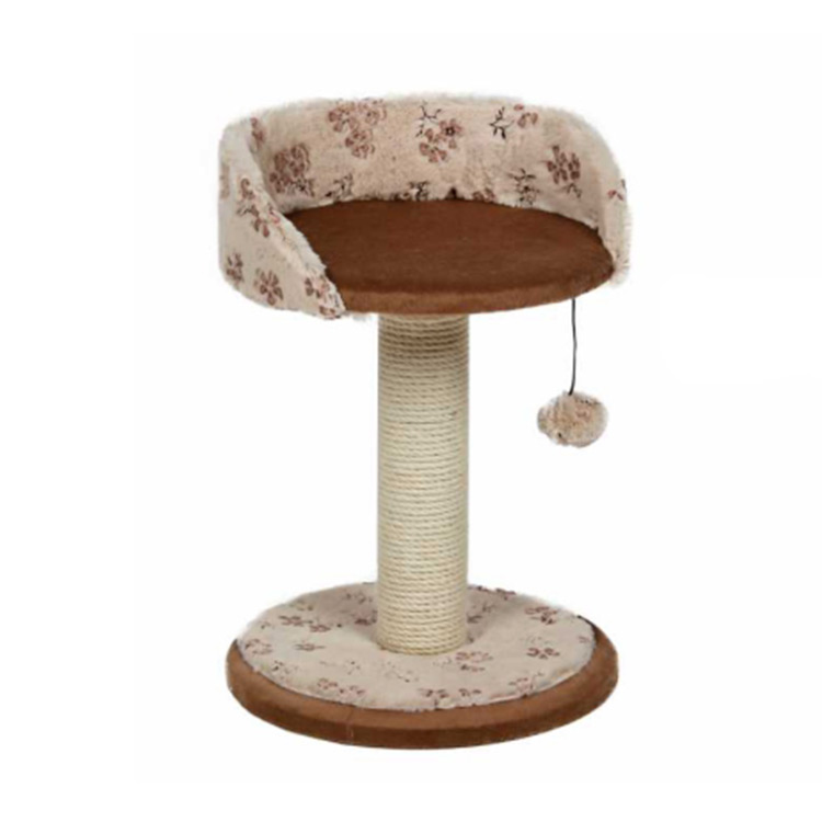 Single Column Seat Plush House Scratching Hanging Cat Tree