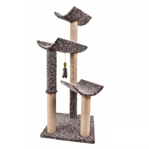 Modern Stylish Three Pillars Plush Fur Luxury Cat Scratcher Tree Furniture