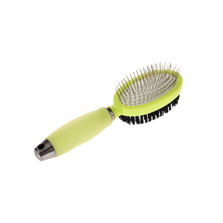 Double Sided Pin and Bristle Pet Grooming Brush for Grooming Cleans