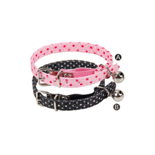 Small Pet Neck Decoration Safety Adjustable Nylon Lovely Dog Puppy Cat Collar With Bell