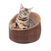 Snoozer Orthopedic Luxury Micro Suede Cozy Pet Cat Cave Bed in Brown