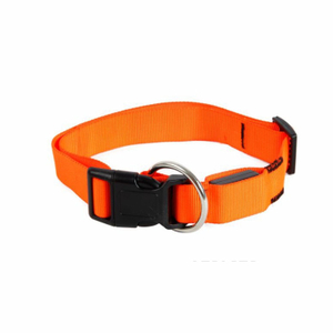 Oem Custom Personalized Logo Orange Adjustable Nylon Pet Led Dog Collar