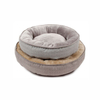 New Product Different Sizes Grey Dog Round Short Plush Comfortable Pet Bed