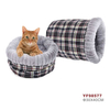 Round Pet Cat Sleeping Bag Soft Coral Fleece Warm Fashion Washable Cat Bed