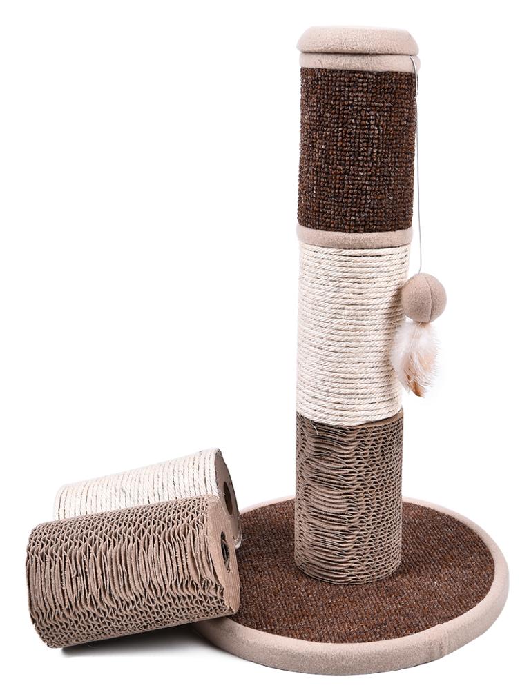 Small Wooden Cat Scratchers Corrugated Cardboard Cat Carpet Tree