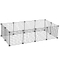 Easy to Assemble Iron Dog Crate Metal, Safety Enclosure Foldable Small Pet Crate