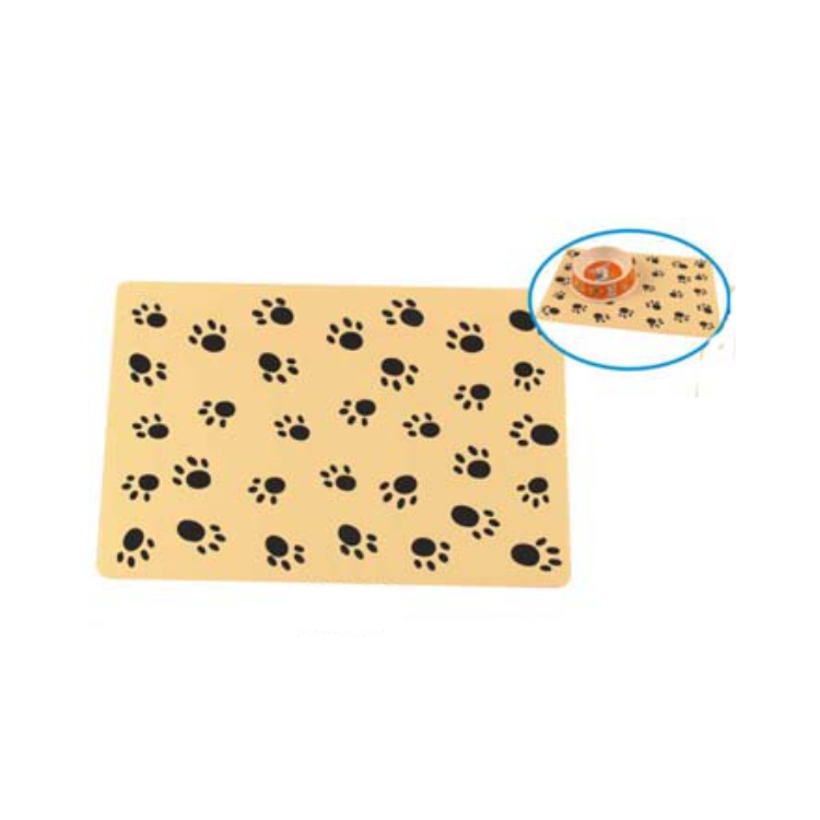 Promotional Yellow Polyester Feeding Pet Dog Bowl Mat