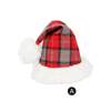 Funny Grid Winter Warm Plush Party Dog Christmas Hat