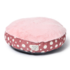 Corduroy Fabric Bed Pillow Super Soft Round Dot Memory Foam Dog Bed