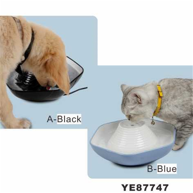 Customized 1.7L Ceramic Dog Cat Automatic Pet Drink Fountain