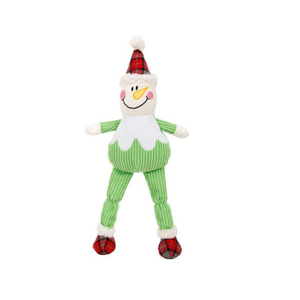 ODM Light Green Snowman Christmas Plush Dog Soft Toy