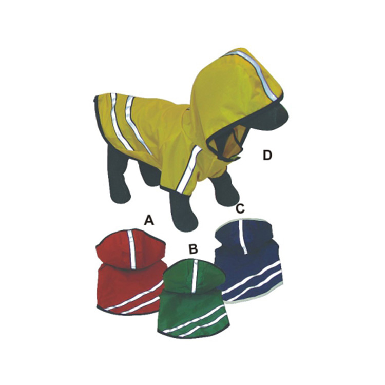 Wholesale polyester raincoat dog,overall size funny dog raincoat