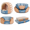 Hot Sale New Style Pet Bed Luxury Plush Cotton Foam Folding Cave Bed For Dog