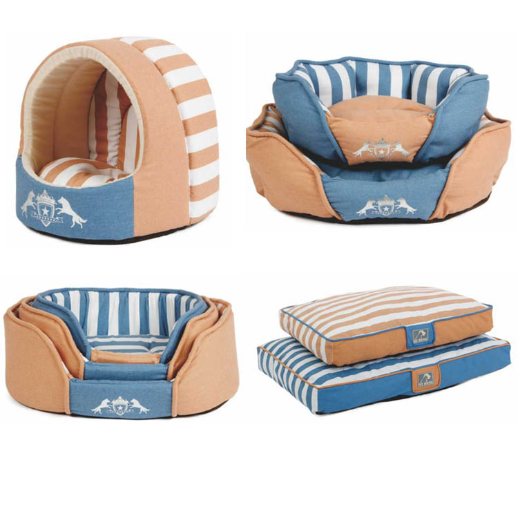 Hot Sale New Style Pet Bed Luxury Plush Cotton Foam Folding Cave Bed For Dog