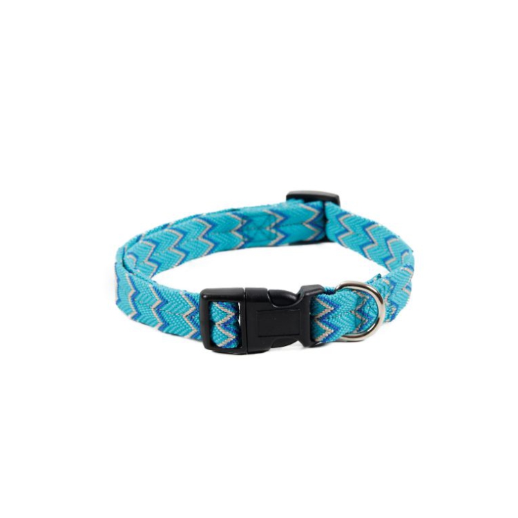 Pet Supplies Nylon Adjustabele Blue Wave Dog Collar